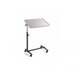 mesa geriatrica elevable blanca con ruebas